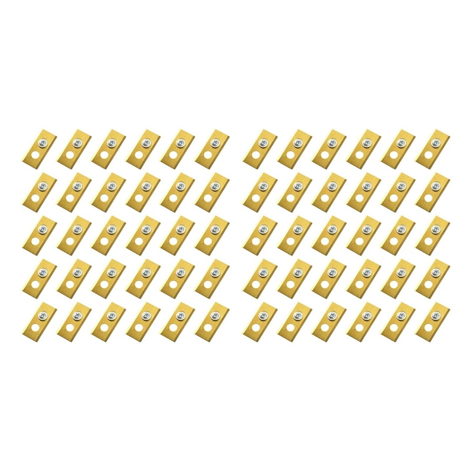 30–60 Stück Rasenmäher-Ersatzmesser Aus Edelstahl, 2-Loch-Design, Kompatibel Mit Mammotion Luba Roboter-Rasenmäher-Zubehör(Gold-60PCS)