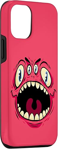 Miniatura 3 de iPhone 13 Monster Eyes Mouth Teeth Face Red Kids Fantasy Creature Case