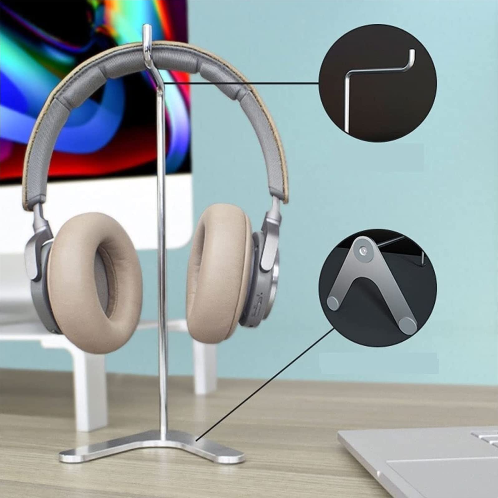 Supporto Cuffie Camera da Letto Supporto per Cuffie in Metallo Semplice per Antiscivolo Adatto A Tutti Gli Auricolari Accessori per Il Gioco