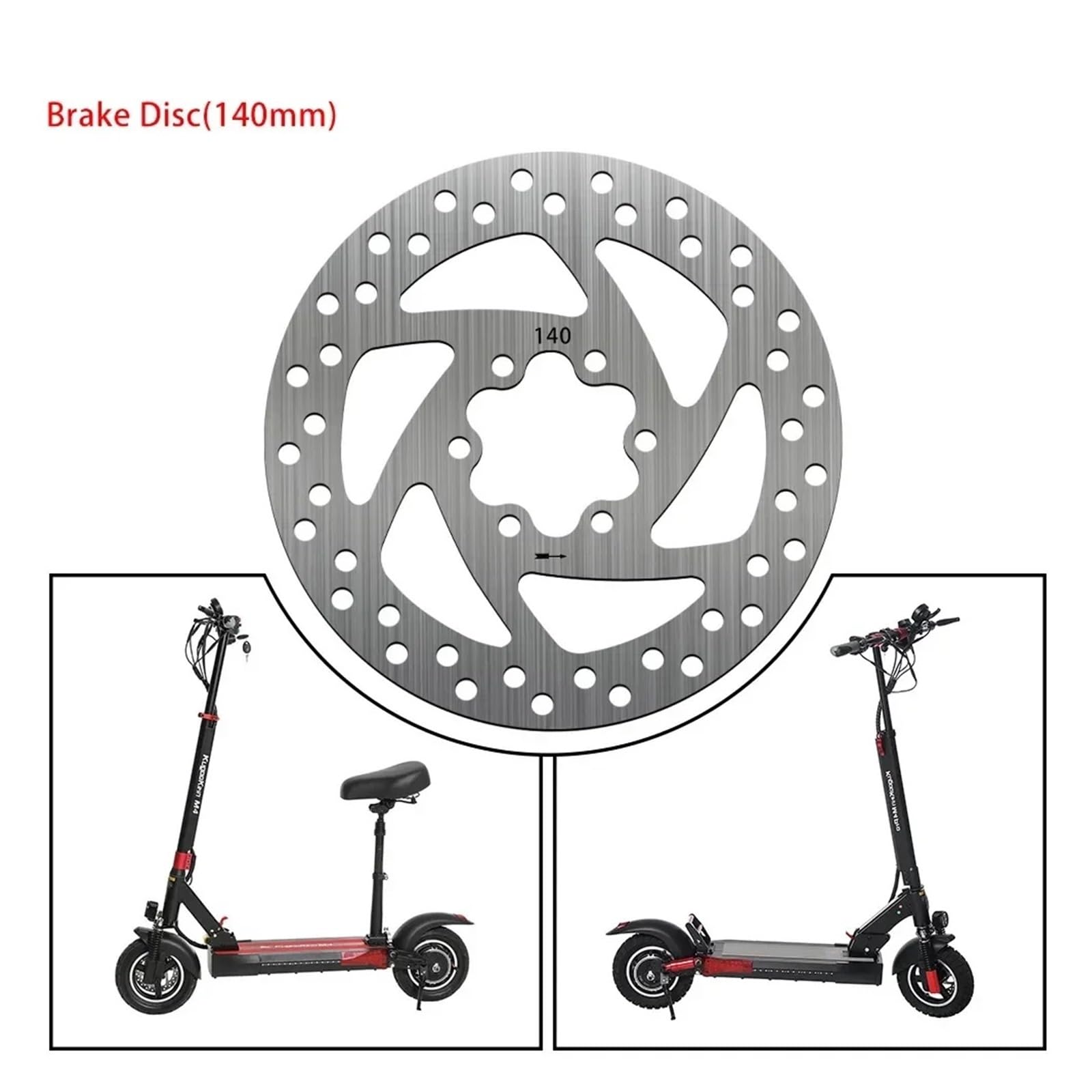 1/2/3PCS 140 Millimetri Dispositivo di Freno A Disco 6 Fori in Acciaio Inox Rotore Freno A Disco Compatibile con INOKIM Scooter Elettrico Accessorio(3pc)