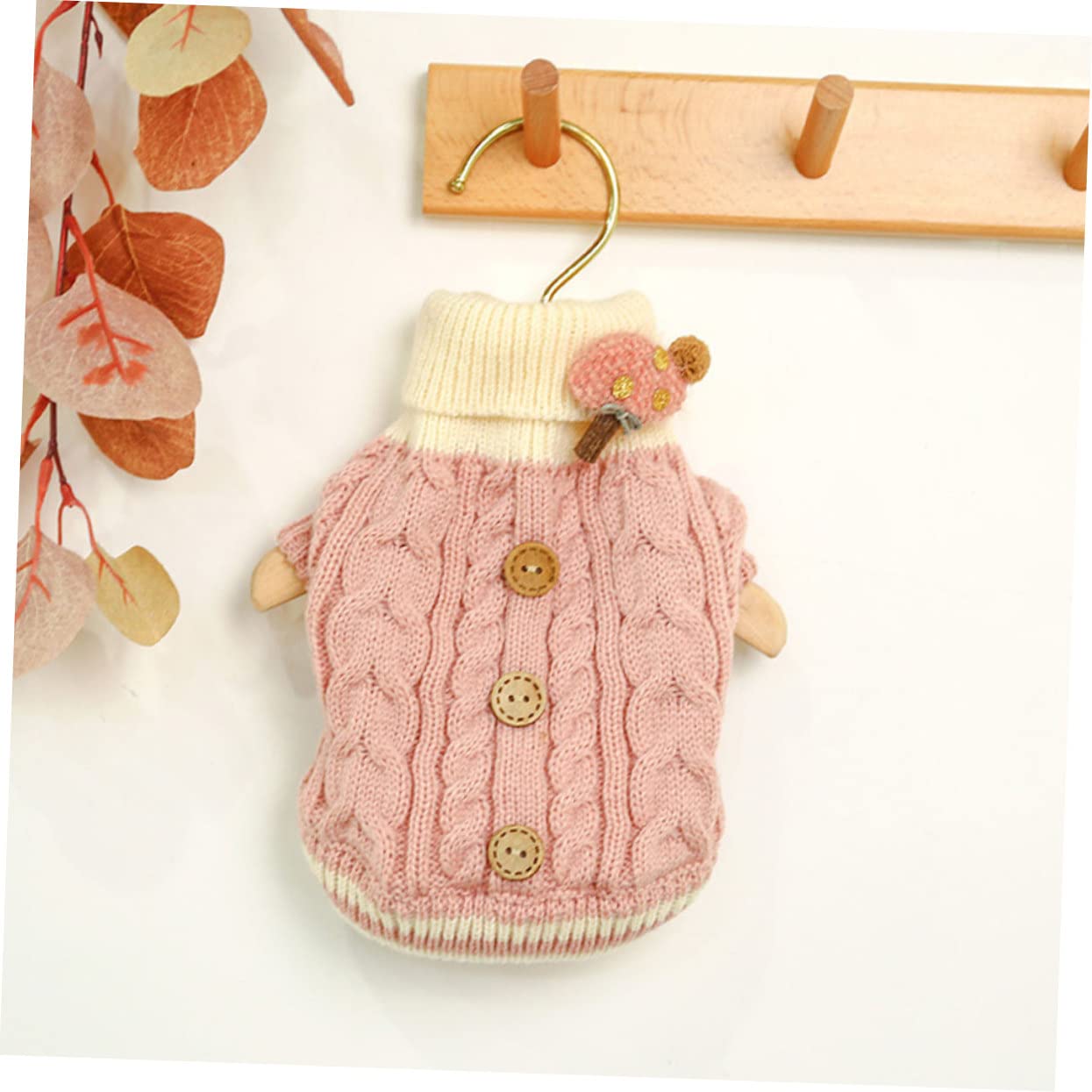 BESPORTBLE 5 Pièces Gilet en Coton pour Chiot Costume De Chien De Compagnie Pull Chaud pour Chien Pull pour d'hiver d'hiver pour Joli pour Chiot Rose en Tissu