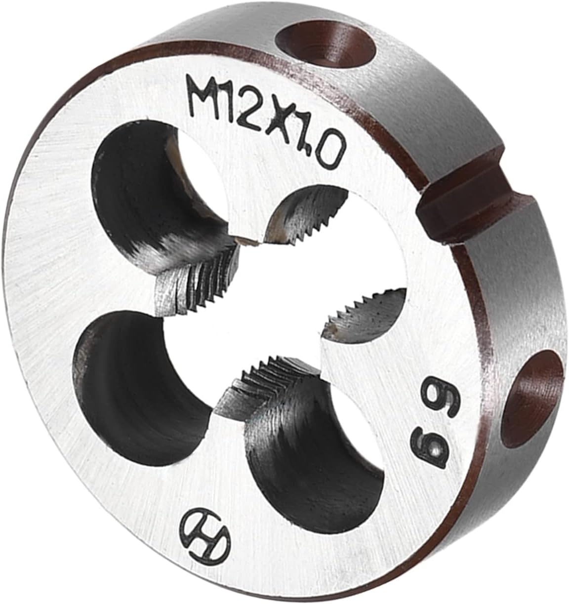 CoCud Round Threading Dies, Metric M12 x 1 Thread, 9SiCr Alloy Tool Steel Screw Milling Tools
