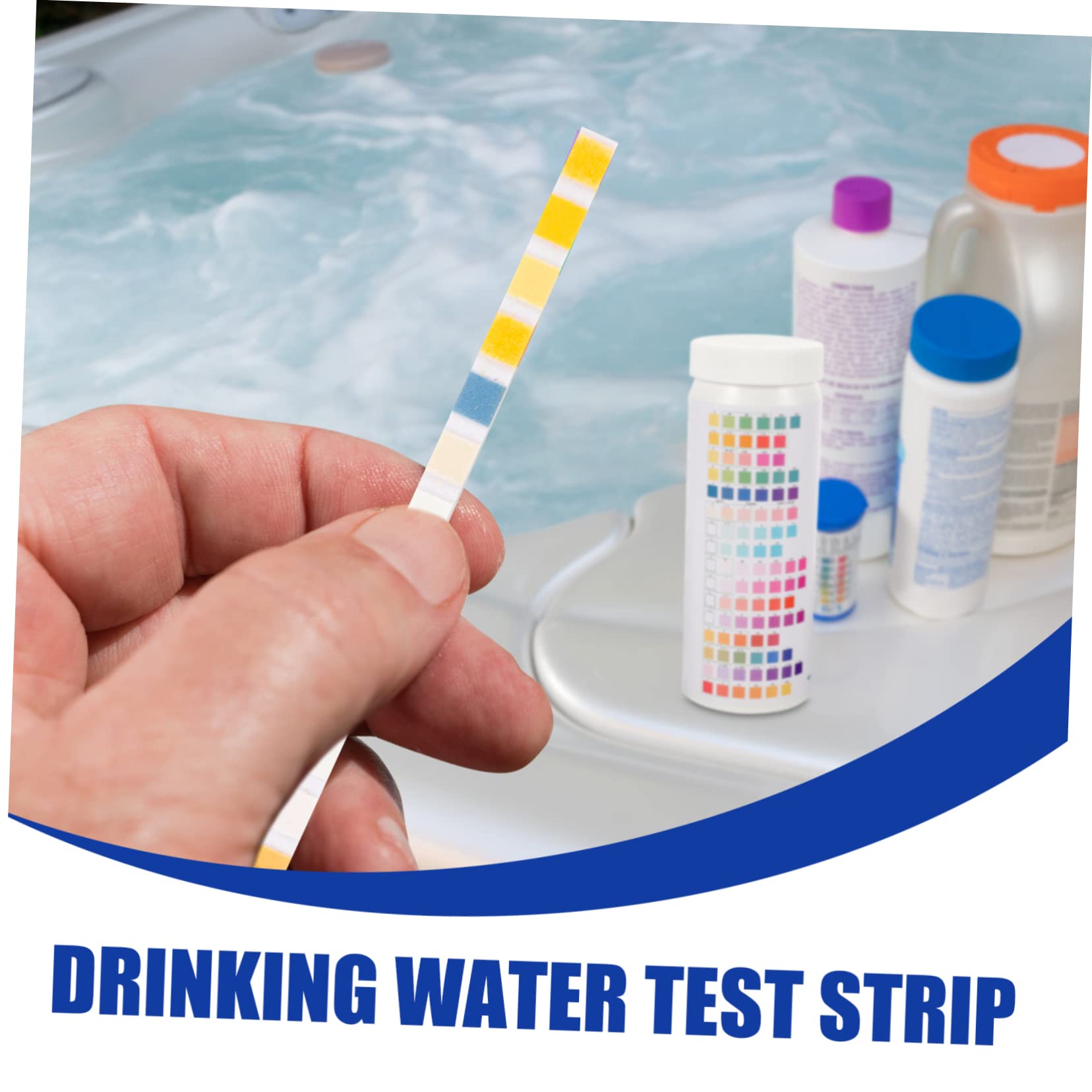 Toddmomy 150piezas Tiras De Prueba De Agua Potable Análisis De Calidad De Agua Tiras Reactivas Para Hogar Incluye Unidades Herramienta De Detección