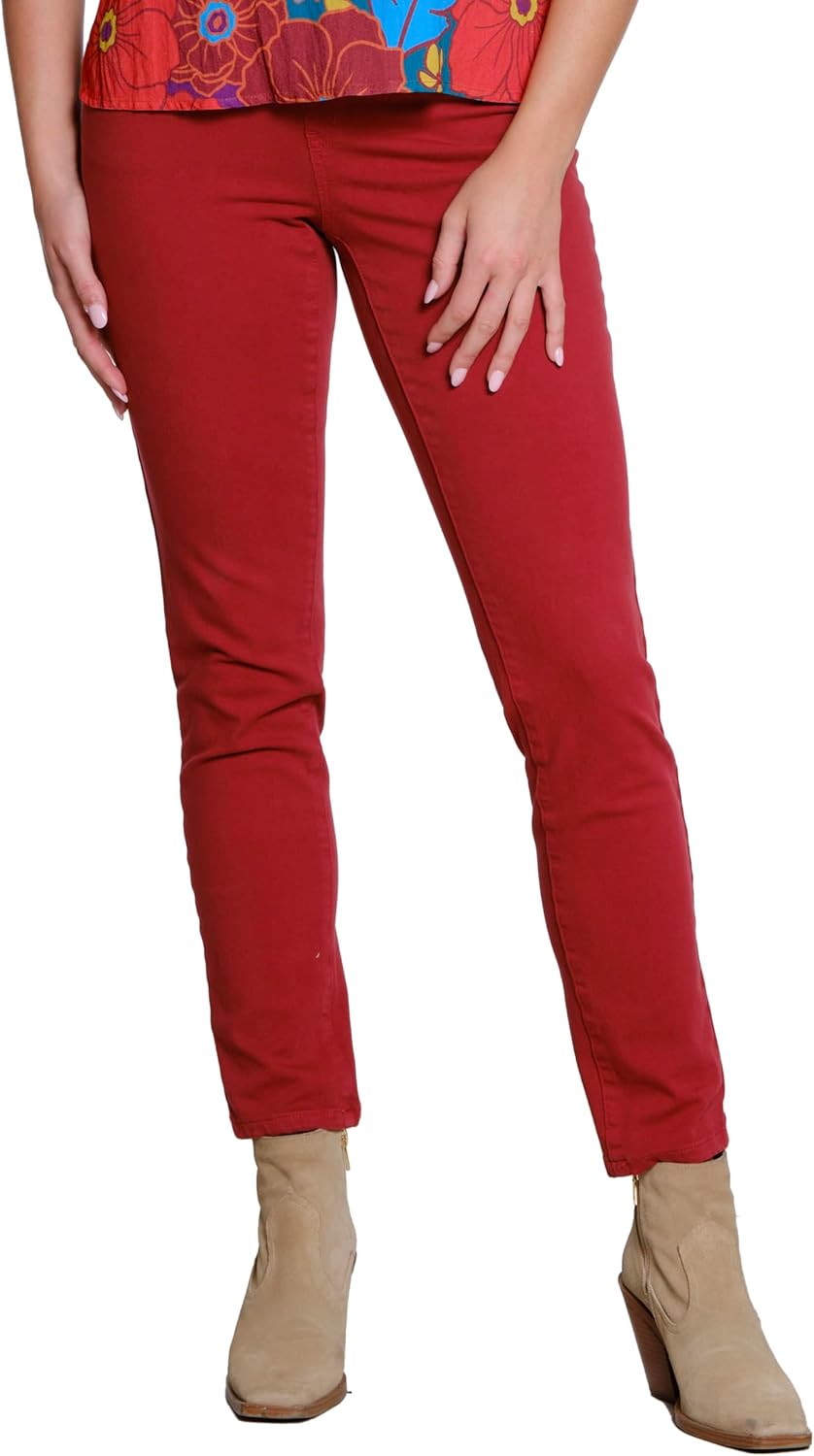 Tru Luxe Jeans Women's Four Way Stretch Pull on Skinny Ankle Jean