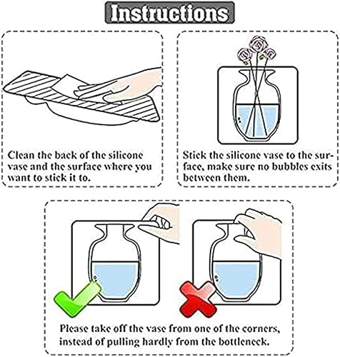 Miniatura 6 de Jarrón mágico de silicona, jarrón mágico de silicona para ventana, jarrón adhesivo de silicona, jarrón extraíble reutilizable montado en la pared (6