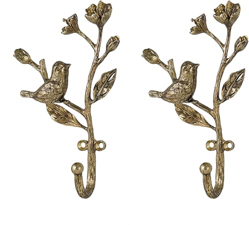 Miniatura 9 de SOFFEE DESIGN 2 piezas de ganchos para abrigos de metal dorado con forma de hongos 3D, para entrada, baño, dormitorio, decoración estilo granja