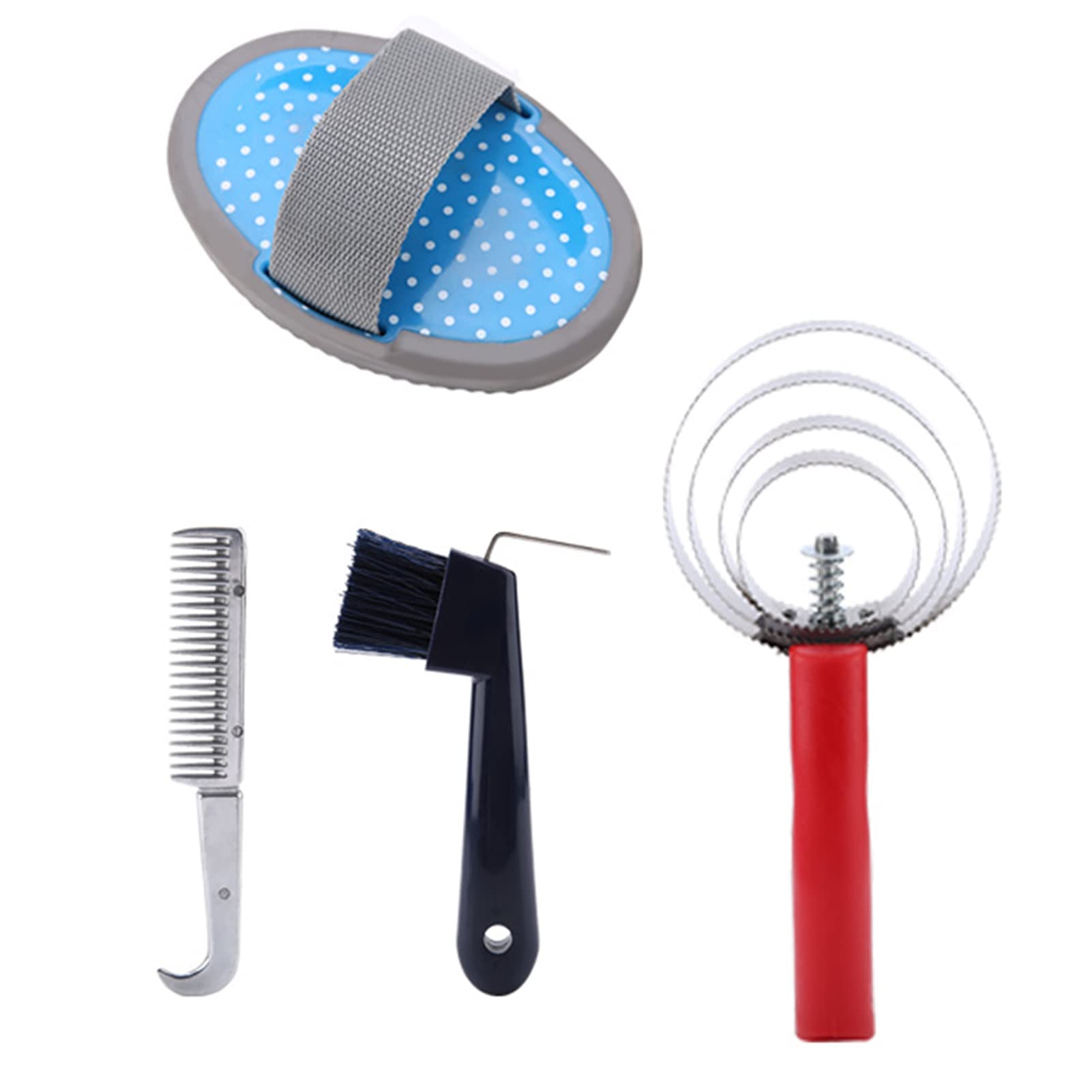 Kit de toilettage pour chevaux, brosses pour chevaux, ensemble d'outils de nettoyage pour chevaux, avec sac fourre-tout, fournitures de brosse, fournitures de soins équins, 10 pièces  18