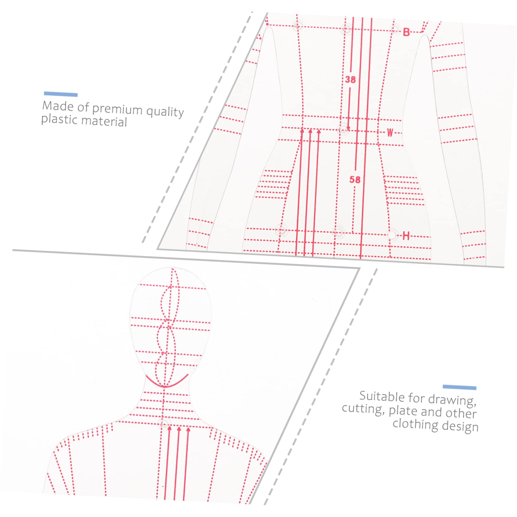 Tofficu 3juegos Plantilla De Dibujo De Moda Para Confección Conjunto De Reglas Curvas Francesas Para Medición De Ropa Herramienta De Diseño Para Principiantes y Profesionales