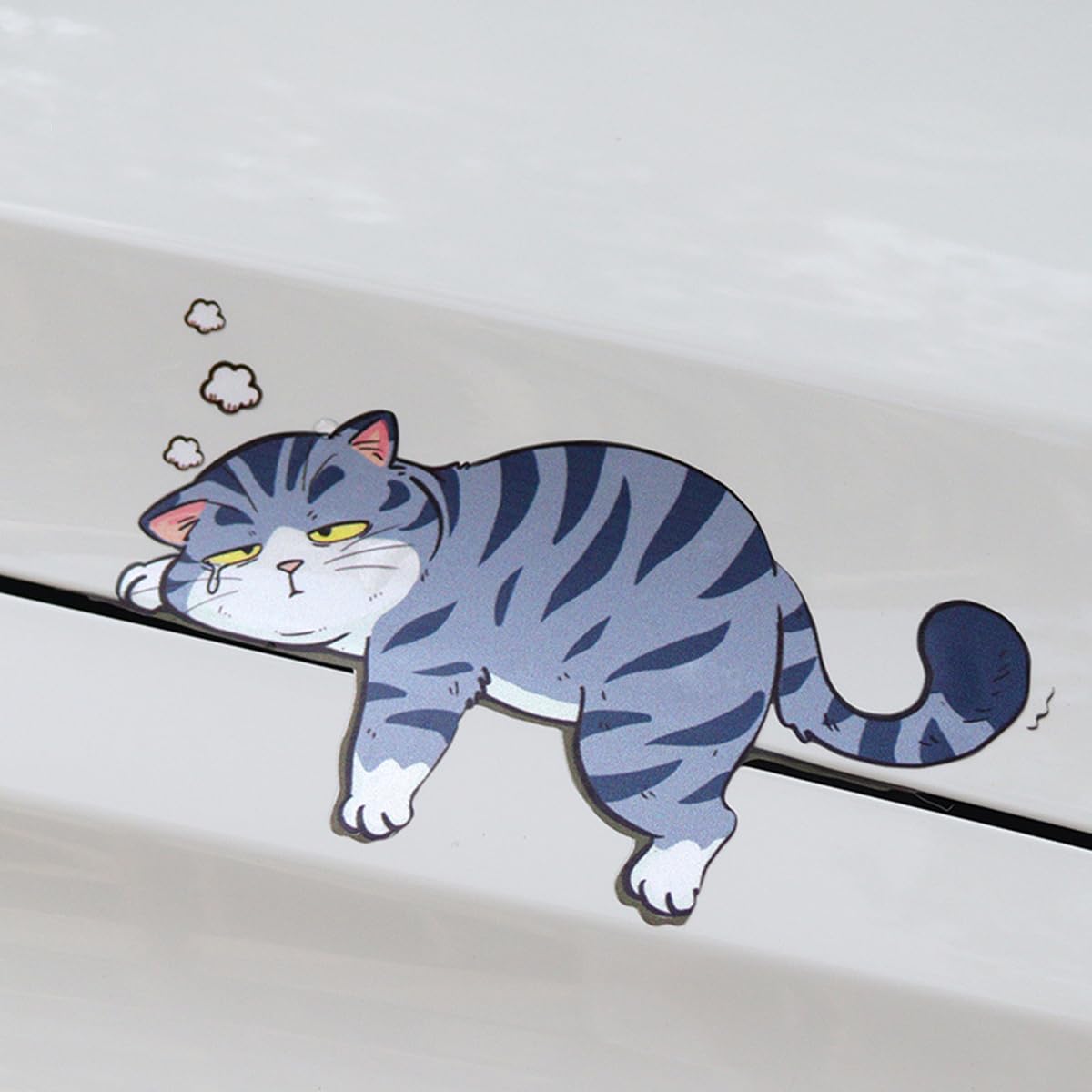 Amazon.co.jp: UNIQOCK 車用デカールウィンドウステッカー かわいい猫 