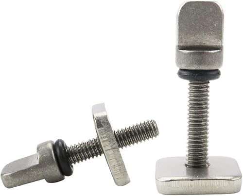 AQUBONA Tornillo de aleta, acero inoxidable sin herramientas, accesorios de surf, tornillo de aleta y placa, 24 piezas SUP tornillo de aleta para