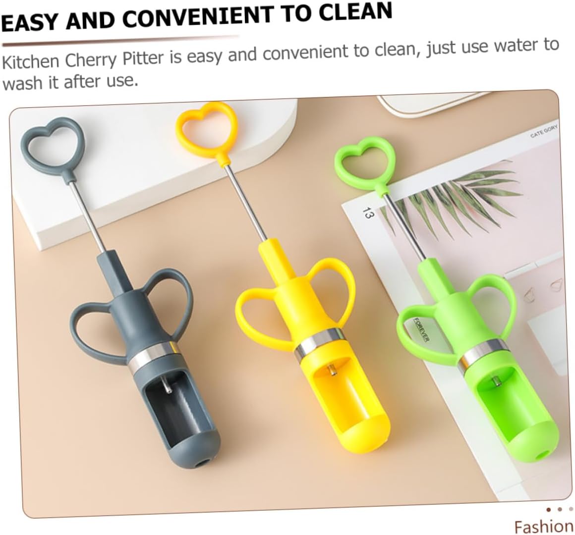 2Pcs Multifunctional Cherry Pitter Tool Ergonomic Core Remover for Fruits and Vegetables Kitchen Essential for Quick Seed Removal and Easy Cleaning
