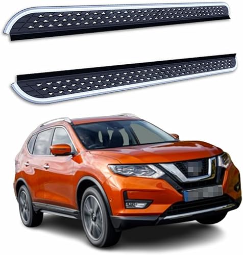 Estribos compatibles con Nissan X-Trail/Rogue 2014-2019 escalones laterales, 2 pedales, barras escalonadas, accesorios de coche