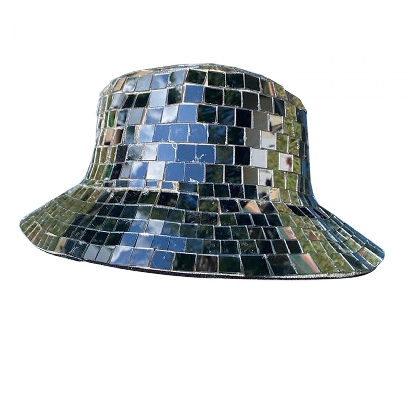 2 Cappelli Fedora Alla Moda con Paillettes a Specchio per Discoteche di Cosplay