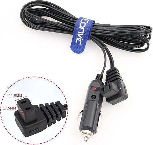 Miniatura 2 de Eonvic Cable de extensión de encendedor de cigarrillos de 12 V CC, cable de alimentación para mini refrigerador, cable de repuesto para refrigerador