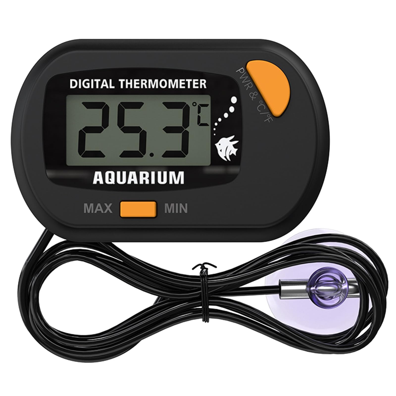 XISAOK External Fish Digital Display Electronic Aquarium Thermograph with Probe