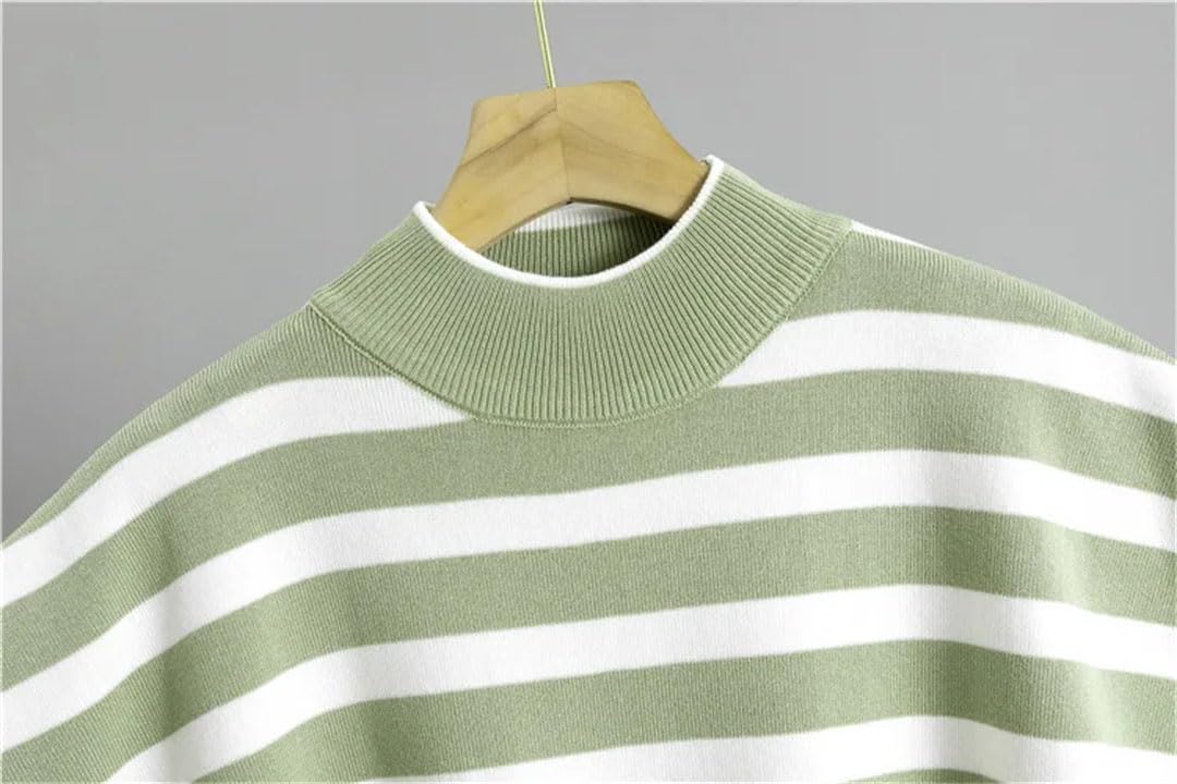 Donne Estate Seta Ghiaccio A Righe In Maglia Due Pezzi Slim Manica Corta Top Pullover Tee Conjunto Vita Alta Gamba Larga Pantaloni Abiti