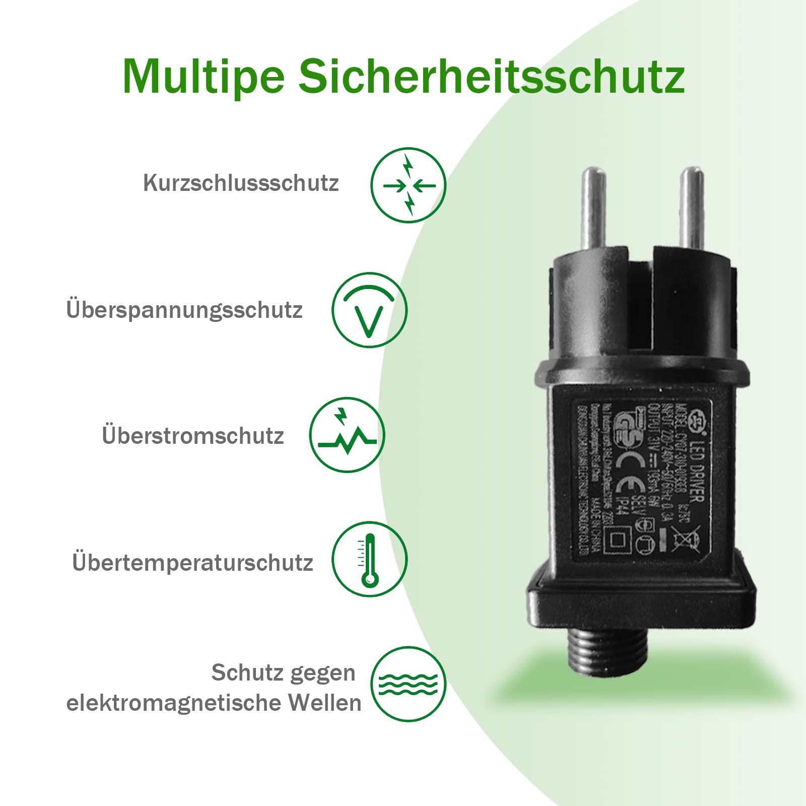 Transformateur LED 24V 3,6W IP44 Avec Mémoire - Alimentation Pour Guirlandes Noël, Lumières Basse Tension, 8 Modes, étanche, Sûr