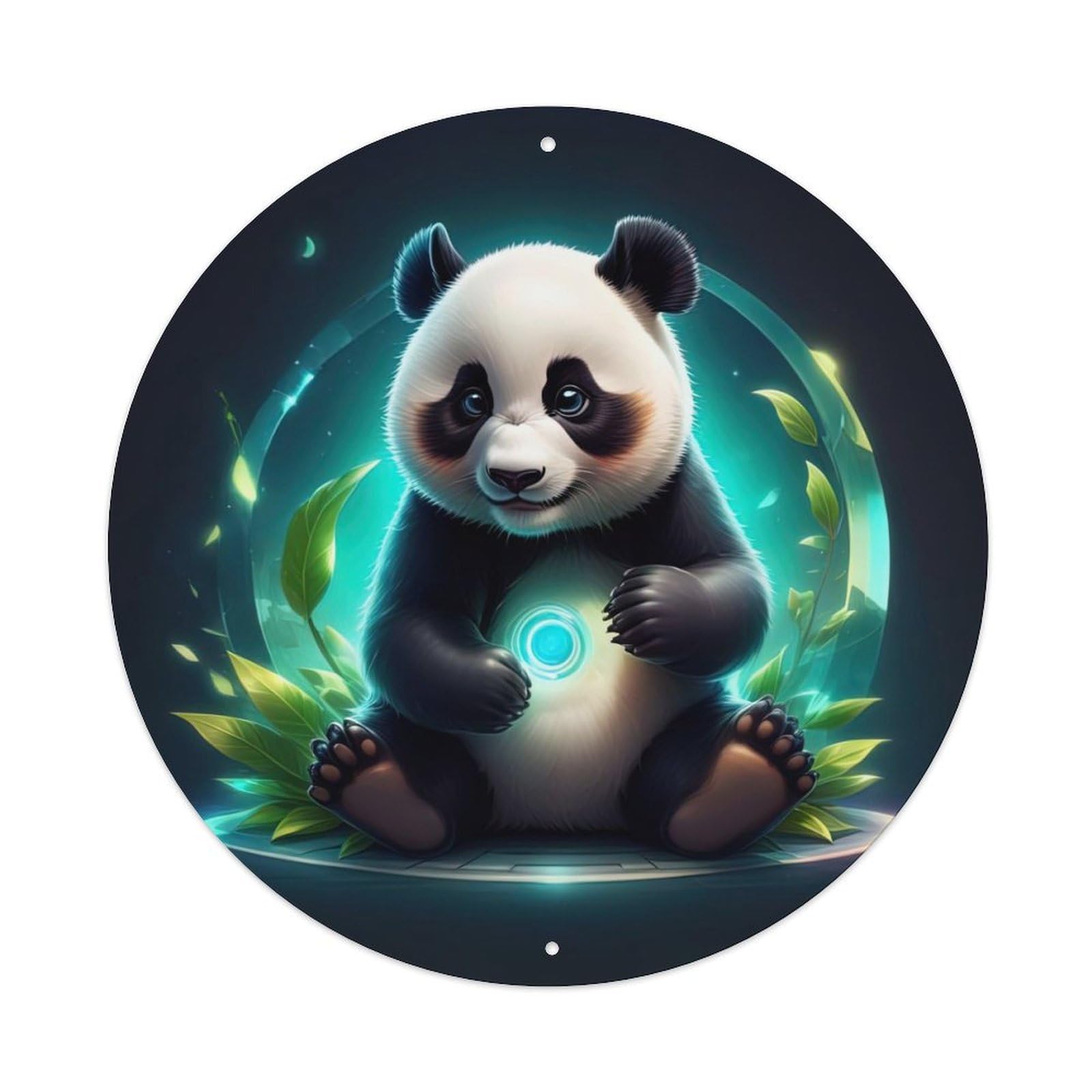 Animal Artwork Magical Panda Metal Tin Sign