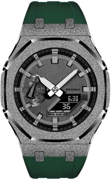 Bracelet de montre en caoutchouc et boîtier givré pour votre style urbain
