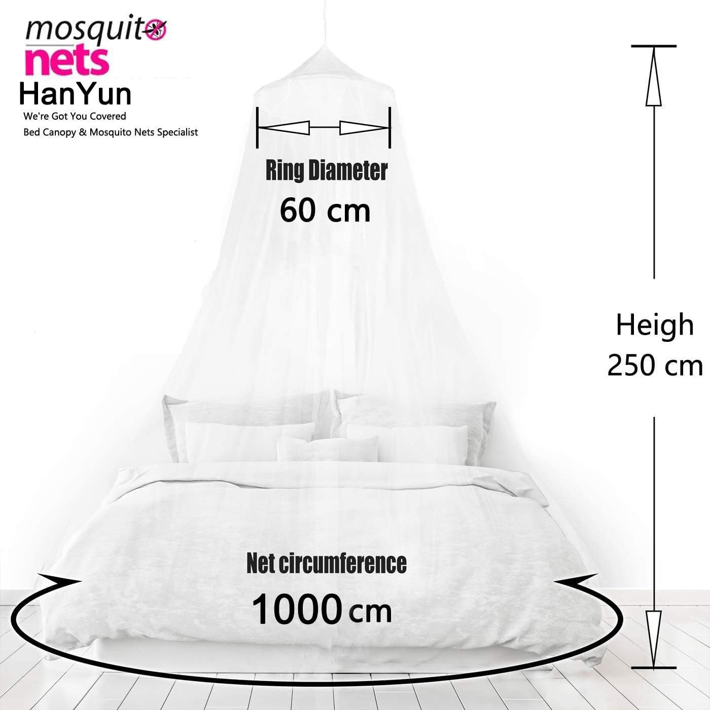 HanYun Mosquito Net for Single or Double Bed Mosquito Net Dome Tent Canopy Bedding Bed Canopy Home Decorative for Outdoor Camping Travel - Image 2