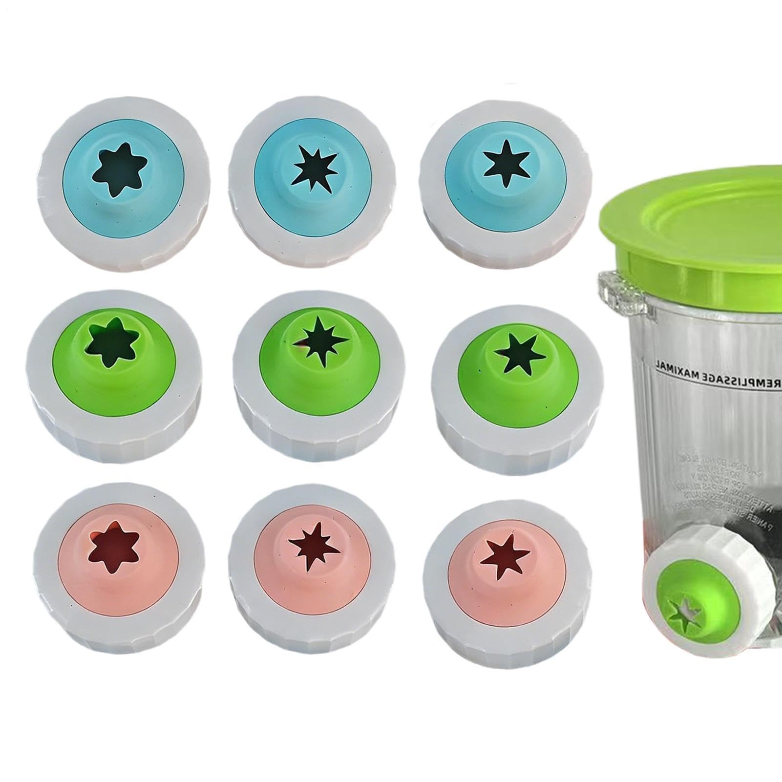 Swirl – Lot de 9 buses de rechange pour machine à crème glacée – Pour dessert, fête, friandises, maison, cuisine