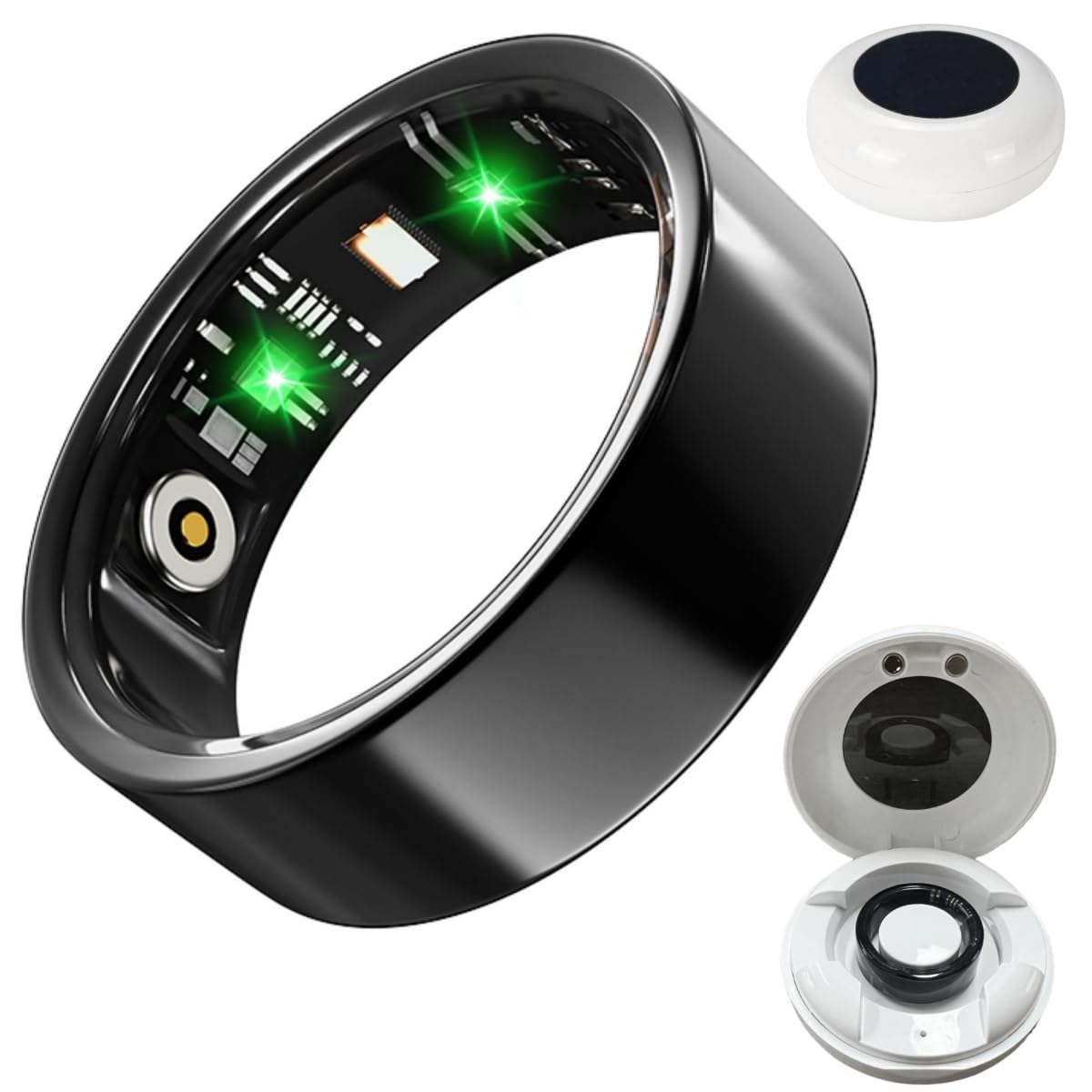 Hoorawwi Smart Ring Health Rings for Men Women w Heart Rate Blood Pressure Oxygen Sleep Monitor Bluetooth Health