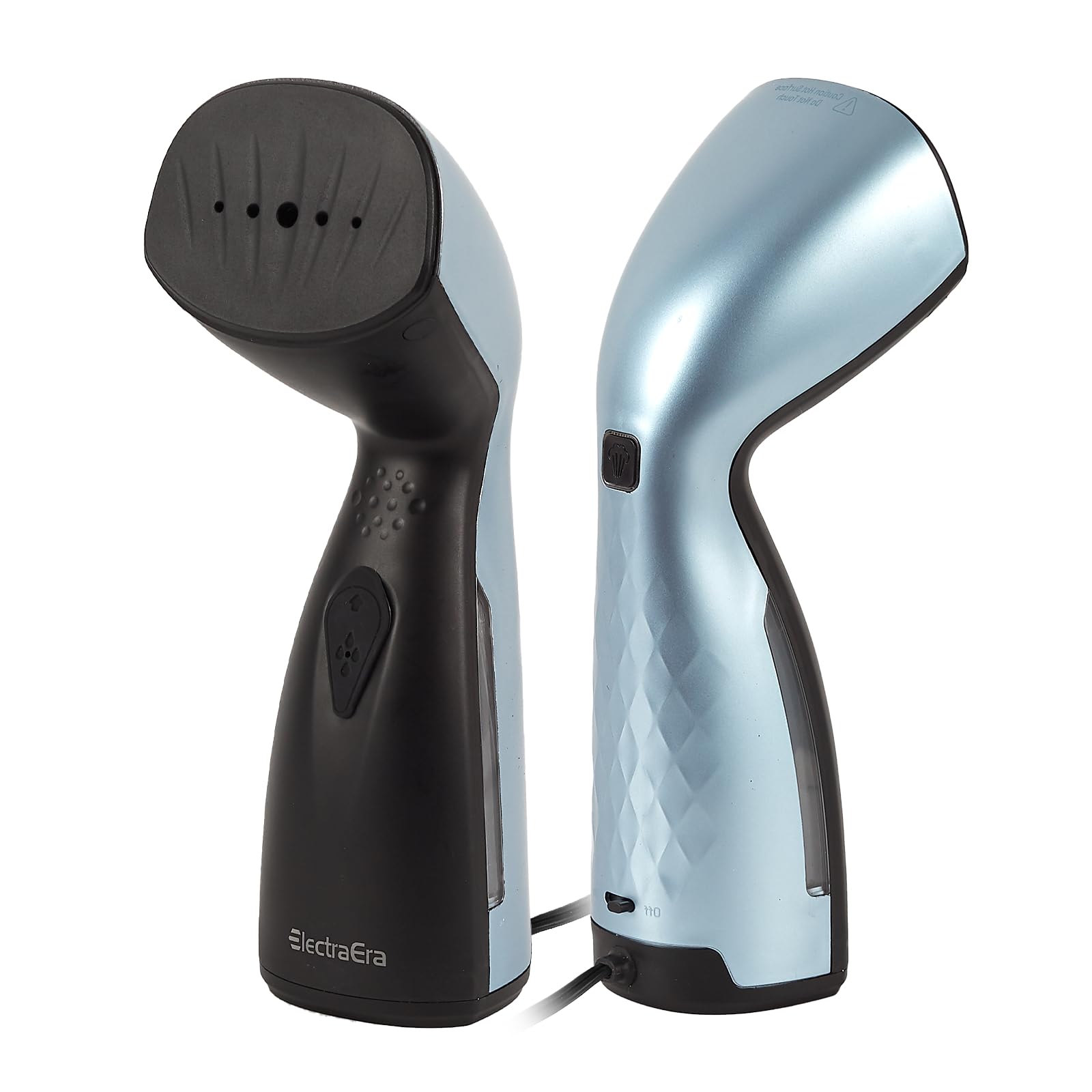 ElectraEra Travel Garment Steamer?25s Fast Heat?Handheld Portable with Metal Steam Head, Removes Wrinkles from Clothes?Fabrics?and Garments?Metallic Blue