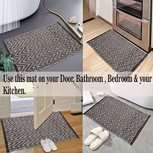 Image of Door Mats for Home | Door Mats for Home Entrance | Door Mat for Bathroom| Soft & Super Absorbent Mats for Shower | Washable, Non-Slip & Quick-Drying Mats (Pack of 2) (Multicolor 6)