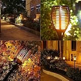 Lampa pochodnia słoneczna z efektem płomienia, lampy słoneczne na zewnątrz, 96 lamp słonecznych LED ogród na zewnątrz, wodoodporne dziedzińca/ścieżki/dekoracji Halloween (Color : 4 pack)