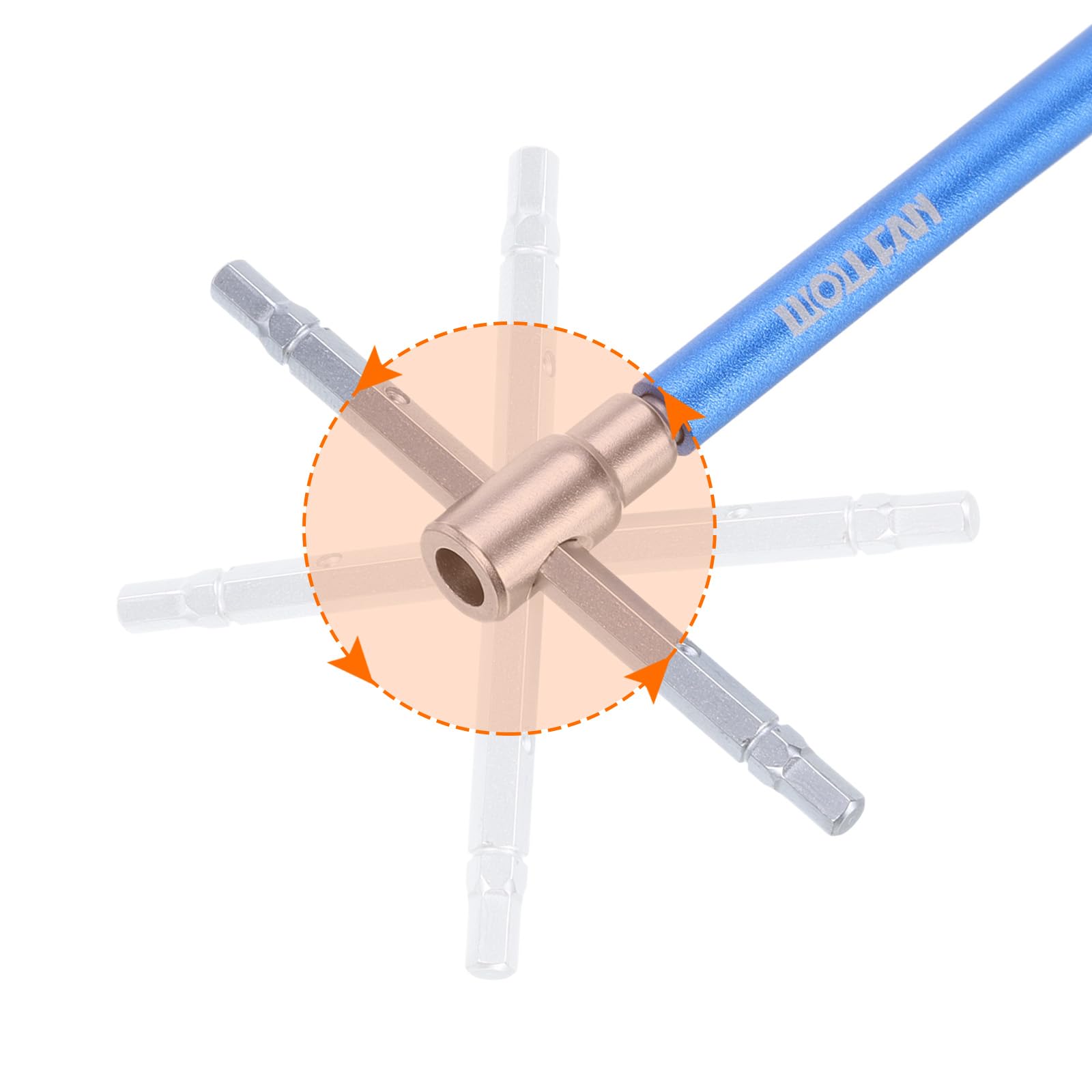 QUARKZMAN 10 Piezas Juego De Llaves Hexagonales Deslizantes Tipo T De 2mm A 10mm Métricas Con 3 Mangos Deslizantes Y Estuche De Almacenamiento Para Reparaciones Del Hogar
