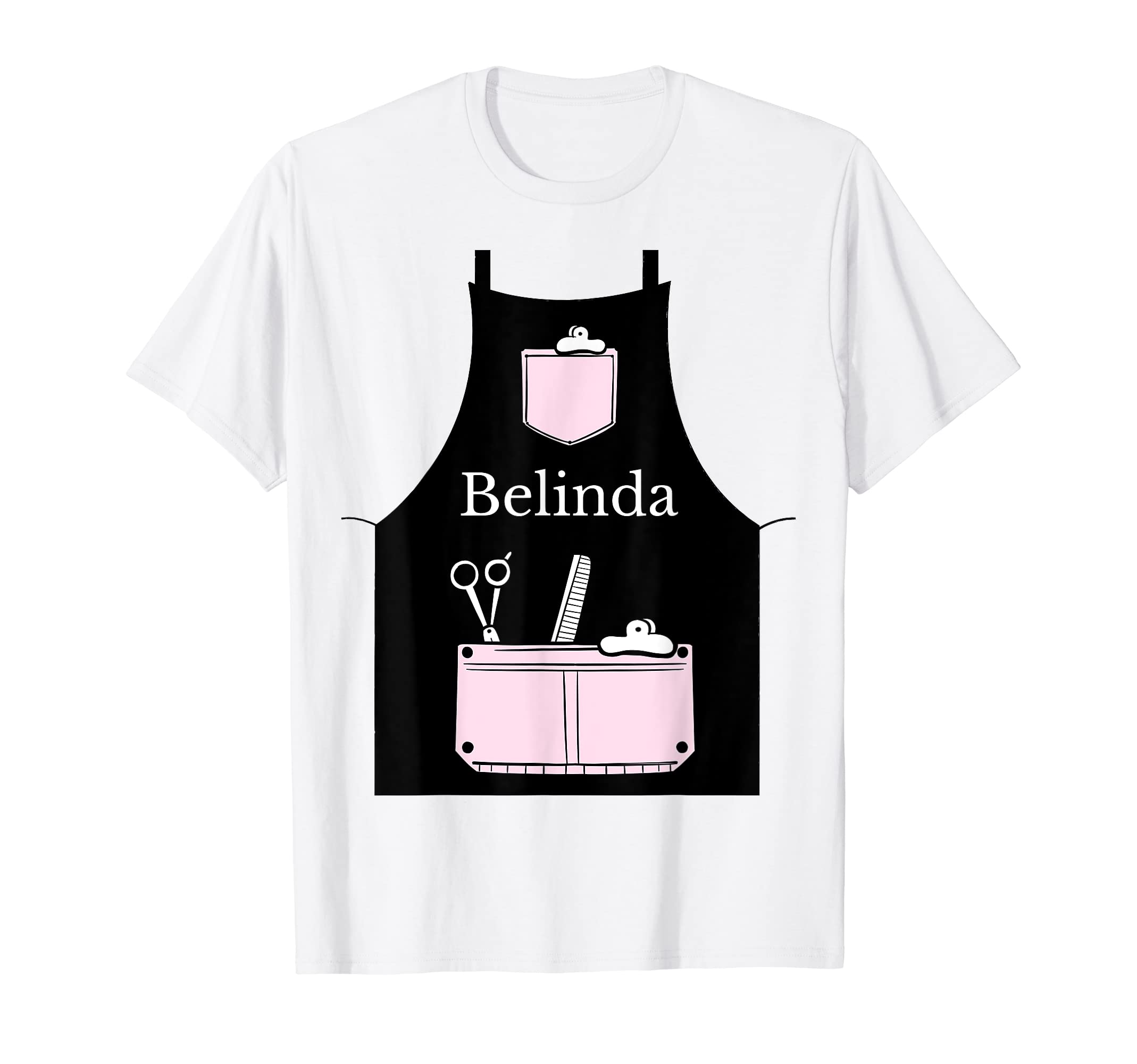 Funny Hair Stylist Name Belinda Hairdresser Salon School T Shirt - Main Image