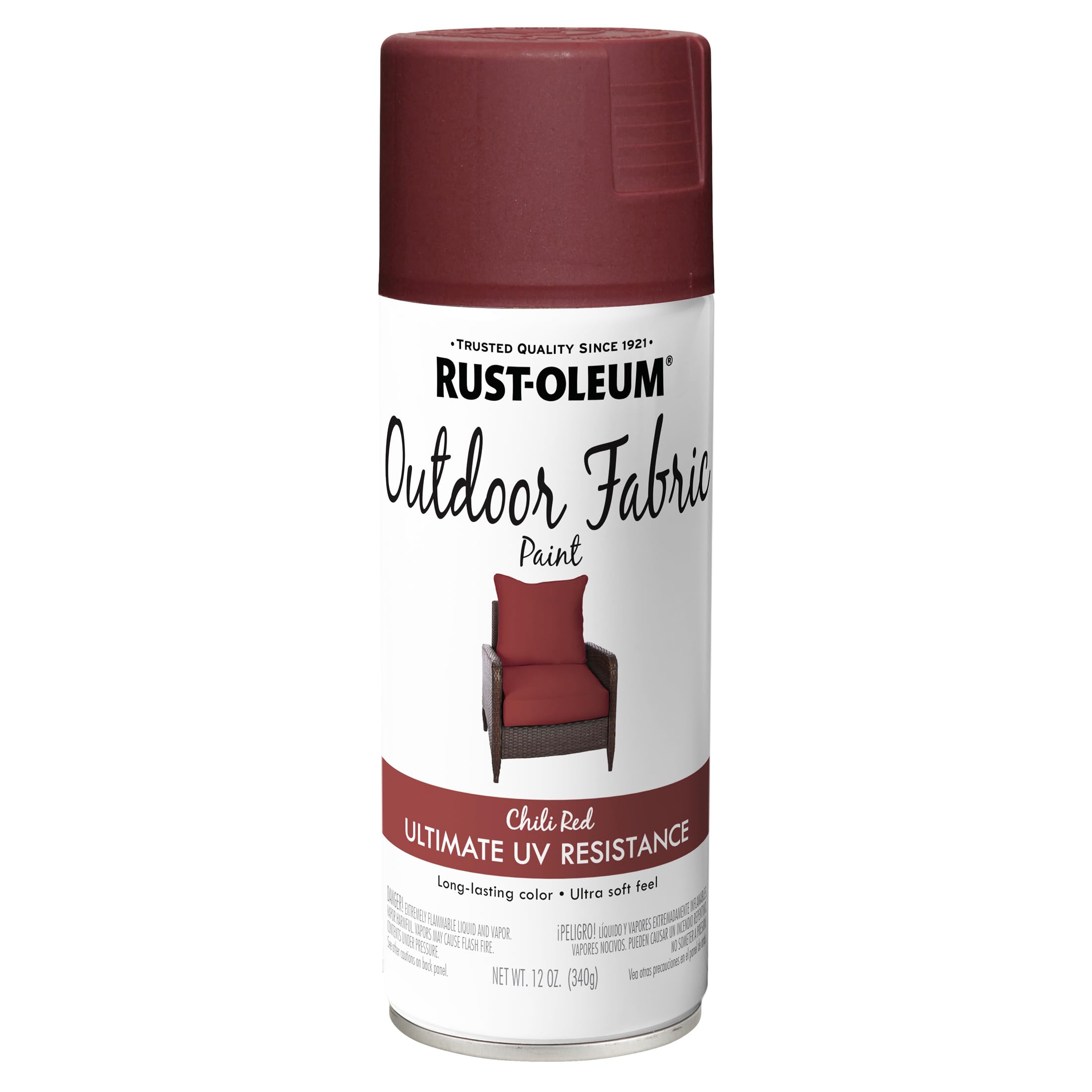 Rust-OleumOutdoor Fabric Spray Paint, 12 oz, Chili Red