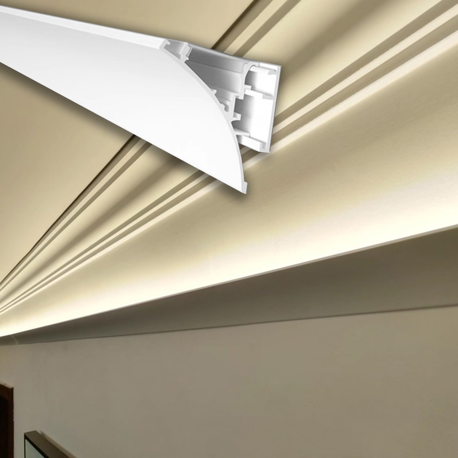 Applique murale indirecte avec moulure décorative de plafond LED haut de gamme