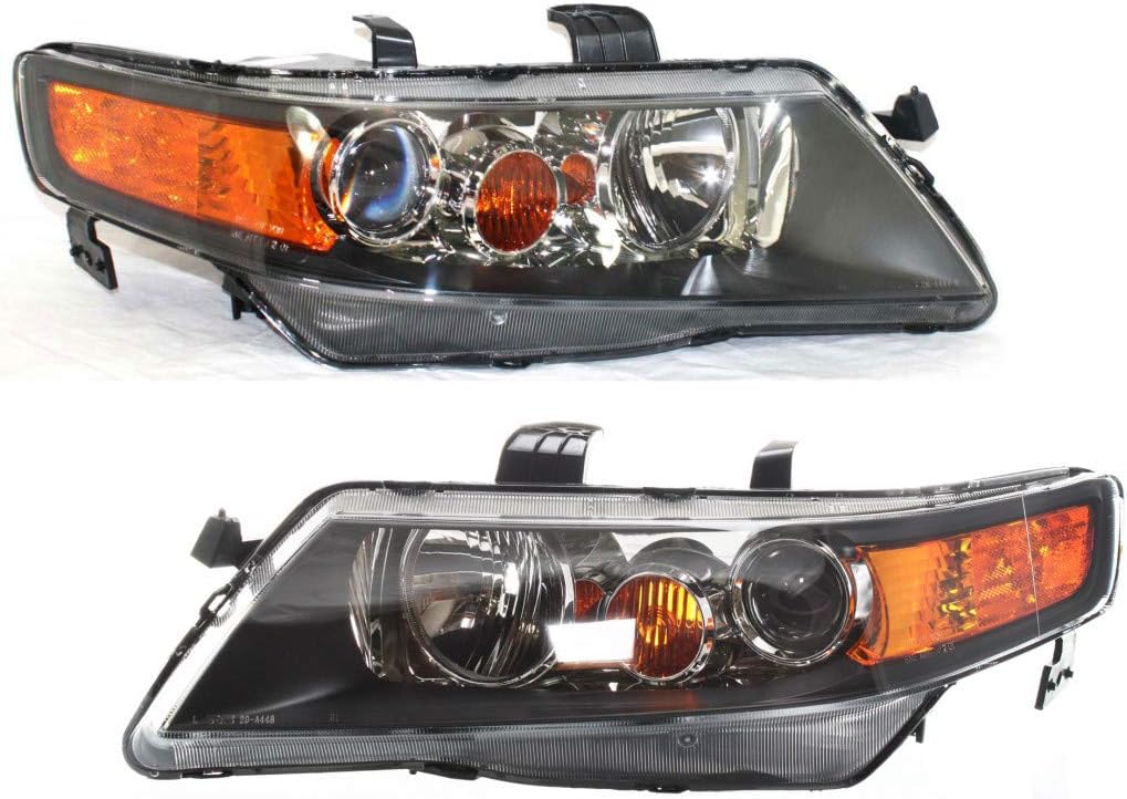 CarLights360 Headlight Assembly Pair for Acura TSX (2006–2008)