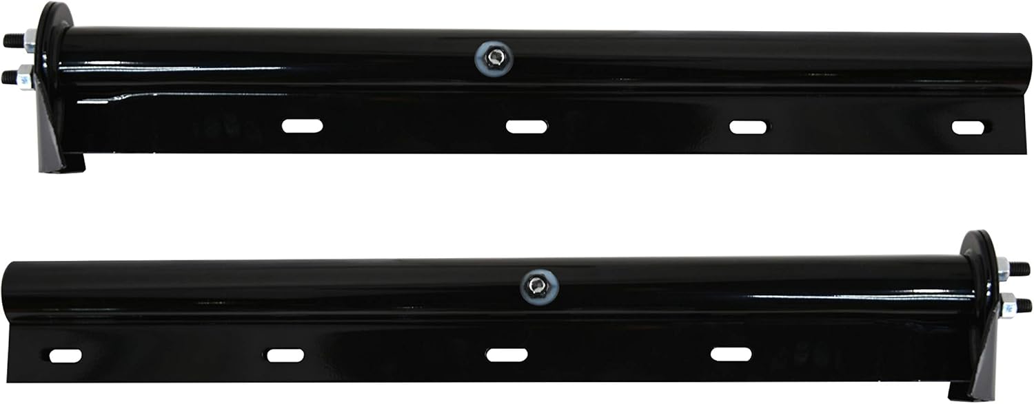 TBOZZ Black Straight Spring Loaded Mud Flap Hanger,Round Tube Style,1-1/8" Bolt Spacing,30" Length