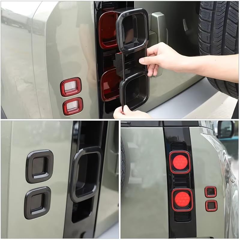 Cubierta de luz trasera de automóvil con protector ABS para Defender 110 3