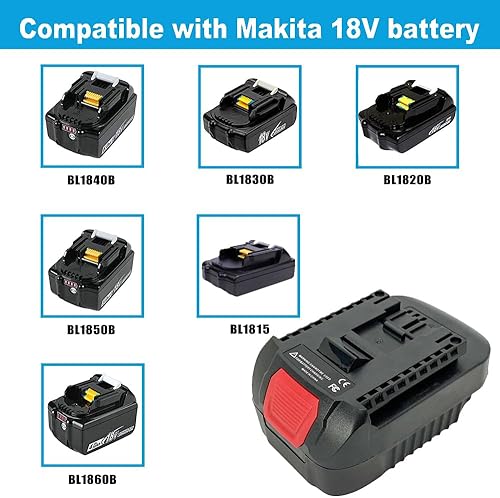 Miniatura 6 de Convertidor de adaptador de batería para Makita a Bosch 18 V, herramienta inalámbrica de iones de litio de 18 V, convierte la batería de iones de