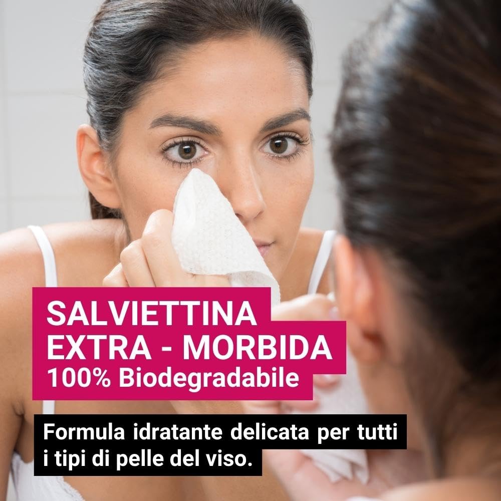 GPQ - Salviettina Struccante | 250 pz | Amenities Detergente Viso | Idratante - Pelle Morbida - Senza Parabeni - Biodegradabile | Hotel, B&B, Casa Vacanze, Campeggio, Crociera... | Fabbricato nell’UE