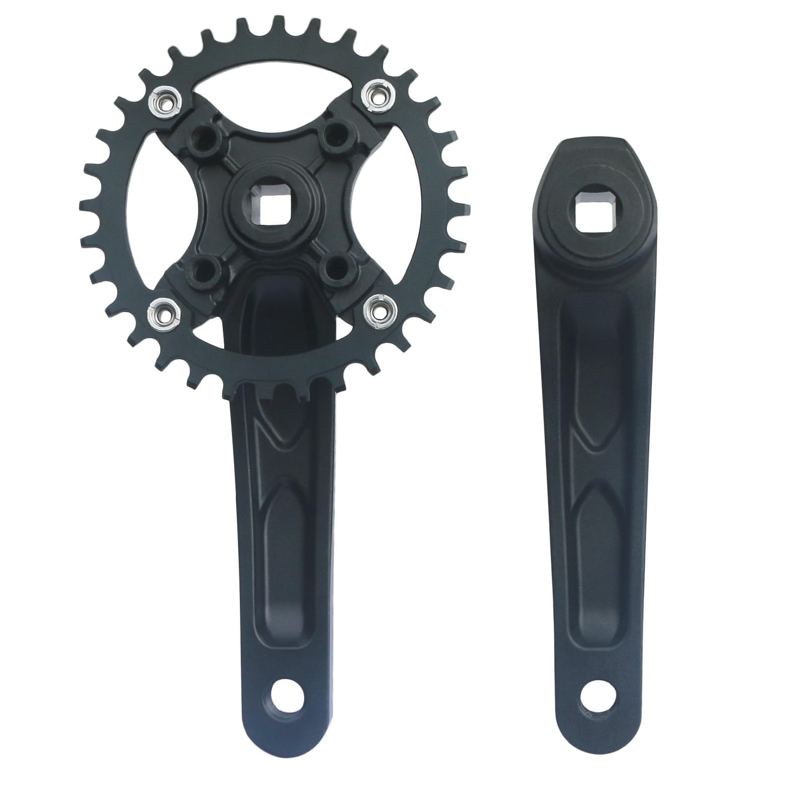 Amazon.co.jp: ブラック 40/42T BCD104 自転車クランクセット