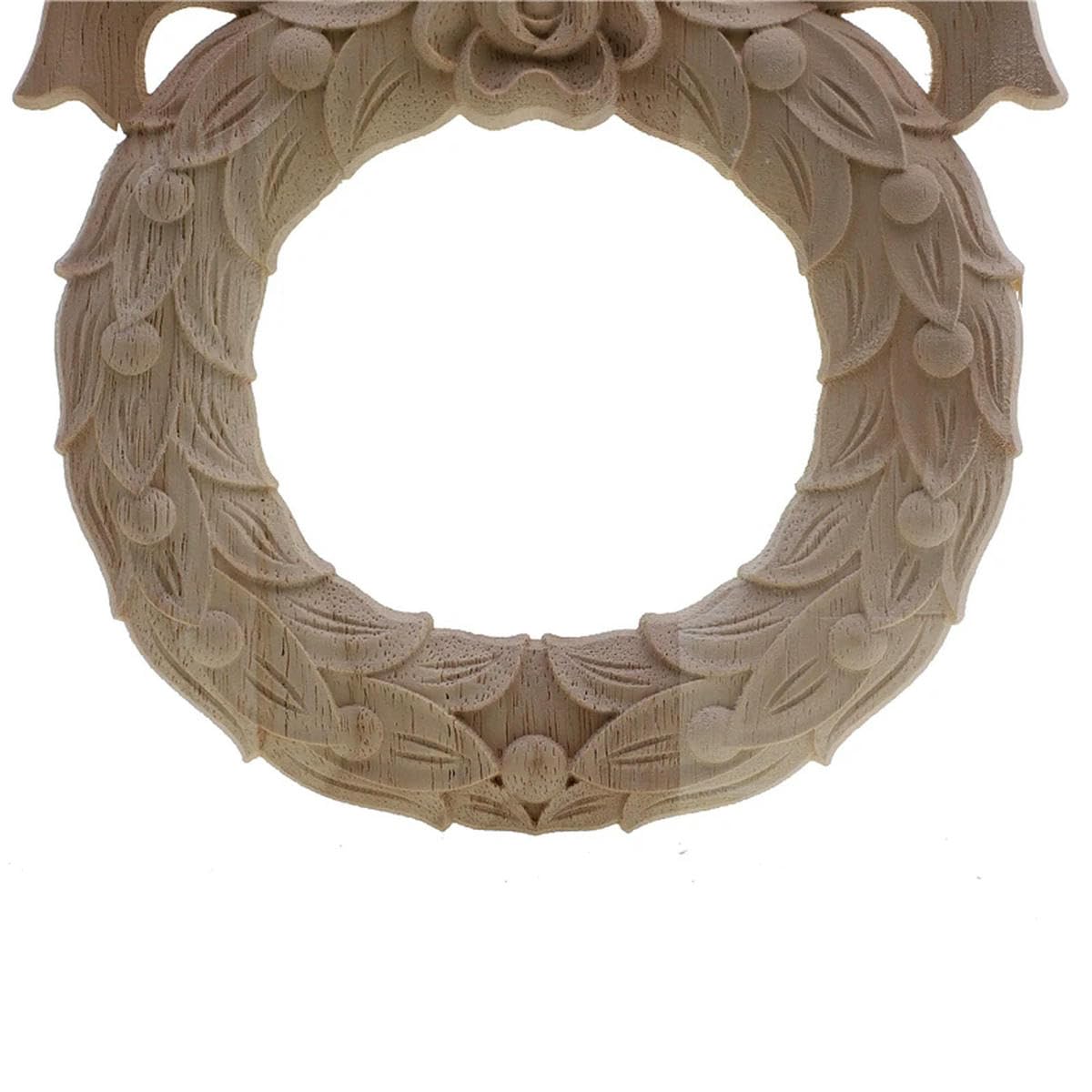 Aplikacja z bali rzeźbiony w drewnie narożnik aplikacja kwiatowa rzeźba w drewnie dekoracyjne drewniane figurki do mebli drzwi naklejka domowa 24 cm x 23 cm