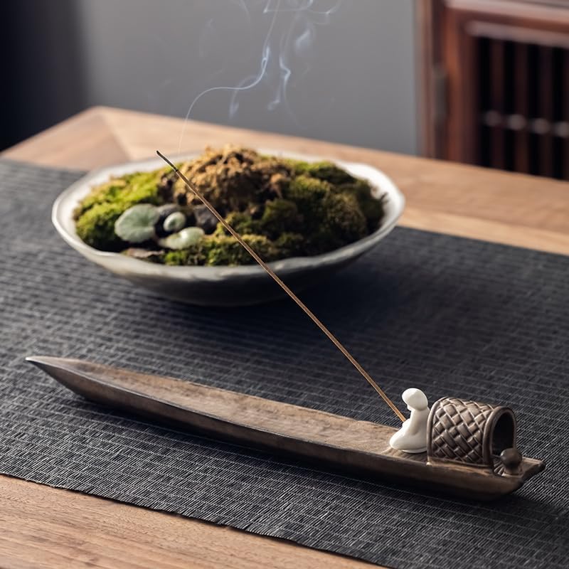 Incense Burner New Chinese Style Ceramic Incense Stick Incense Creative Home Indoor Retro Incense Holder Incense Burner Incense Stick Holder