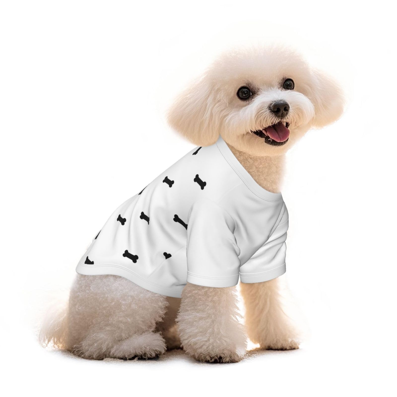 Custom Dog Coat T-Shirt – Personalized Cotton Pet Clothes with Text, Logo or Image, Fun Puppy Outfit, Small Dog Vest, Unique Custom Apparel & Gift for Pet Lovers L