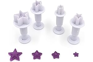 4-Pack 3D Star Fondant Cutter Set: Unlocking Stellar Precision in Sugarcraft