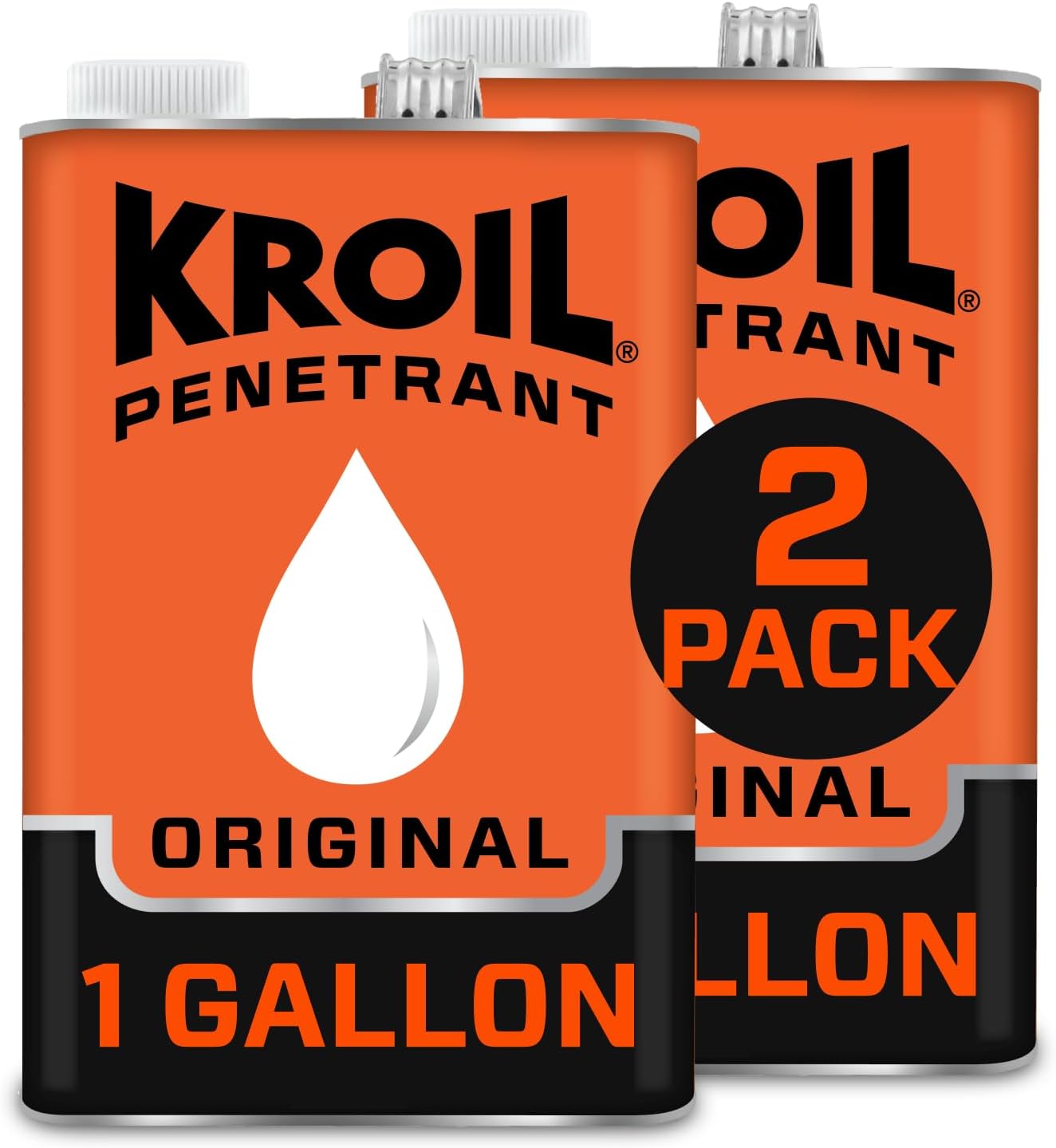Original Penetrant - Rust Penetrating Lubricant - Corrosion Inhibitor Oil for Chains, Hinges & Stuck Metal Parts - Home & Industrial Use - Can - 1 gal - 2 Pack (AZKL011C2)