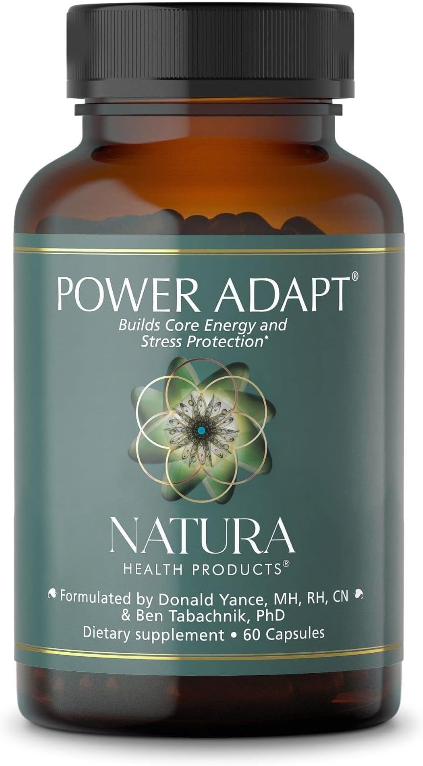Power Adapt Supplement - Deep Adrenal and Endocrine Support - Featuring Ashwagandha, Ginseng, Rhodiola Rosea Root Ext. and Cordyceps (60 Capsules)
