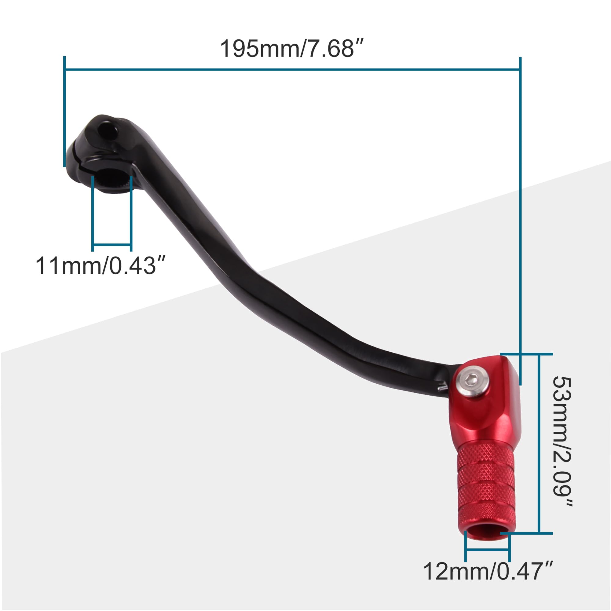 Levier Sélecteur Vitesse Moto Dirt Bike CNC Aluminium - Rouge - Pour 50cc à 160cc 4 Temps