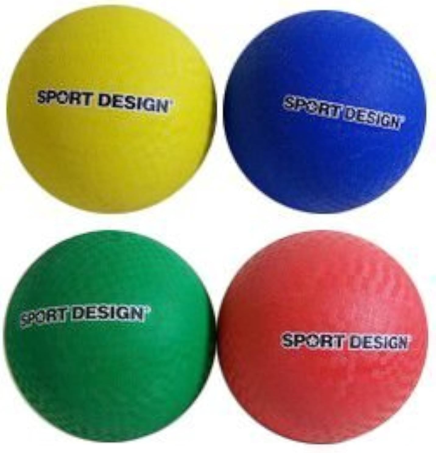 Sport Design Playground Ball, Dodge Ball, 4-Square Assorted Colors Pb85, 1 Each