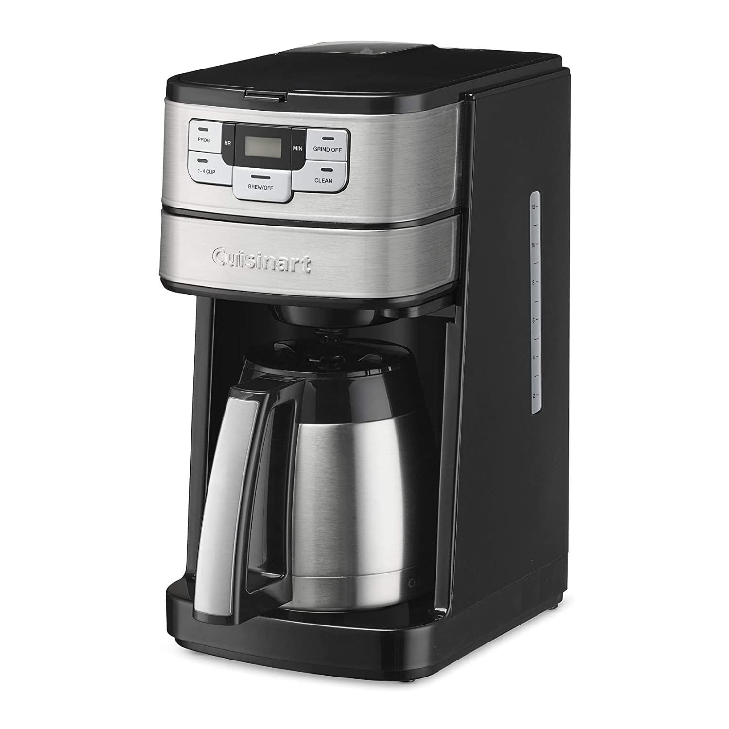 Cuisinart Automatic Grind Brew 10-Cup Coffee Maker with Blade Grinder Programmable Coffee Machine Glass Carafe with 1-4 Cup