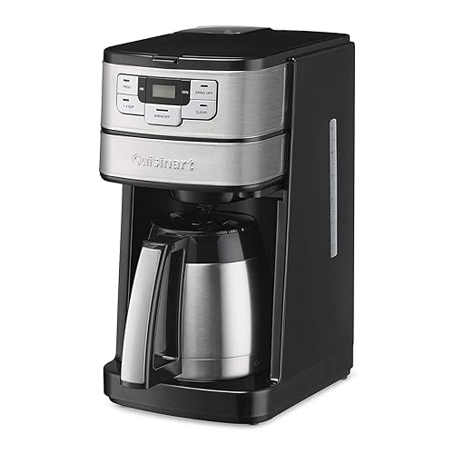 Cuisinart 10 Cup Coffee Maker with Grinder, Automatic Grind & Brew, Black/Silver, DGB-450NAS