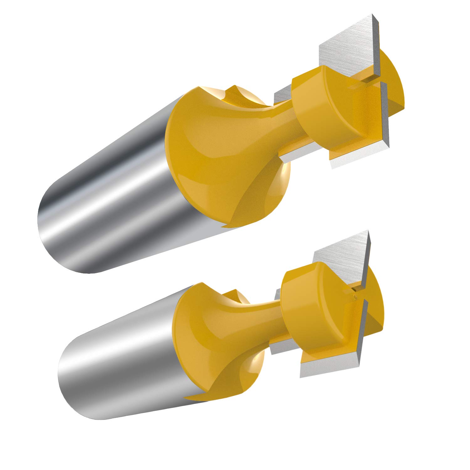 Uр Tо 50% оƒƒ T Slot Router Bit 1/2 Inch Shank Keyhole Router Bit Set - 3/8 & 1/2 Inch Blade Diameter Woodworking Tool 2 Pcs